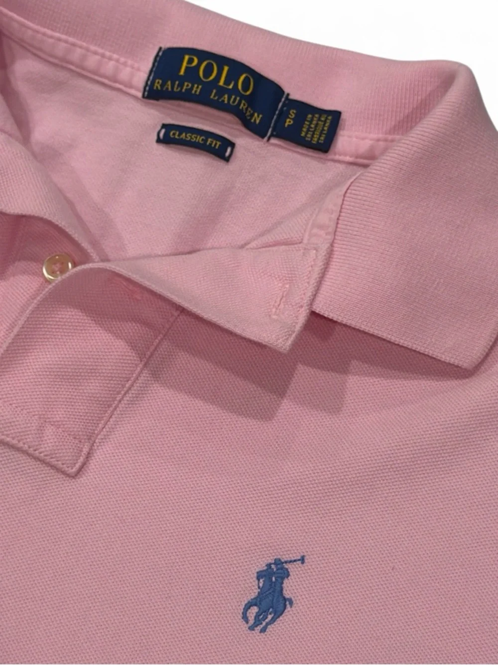 Polo‎ Ralph Lauren Light Pink Classic Fit Polo - Size S